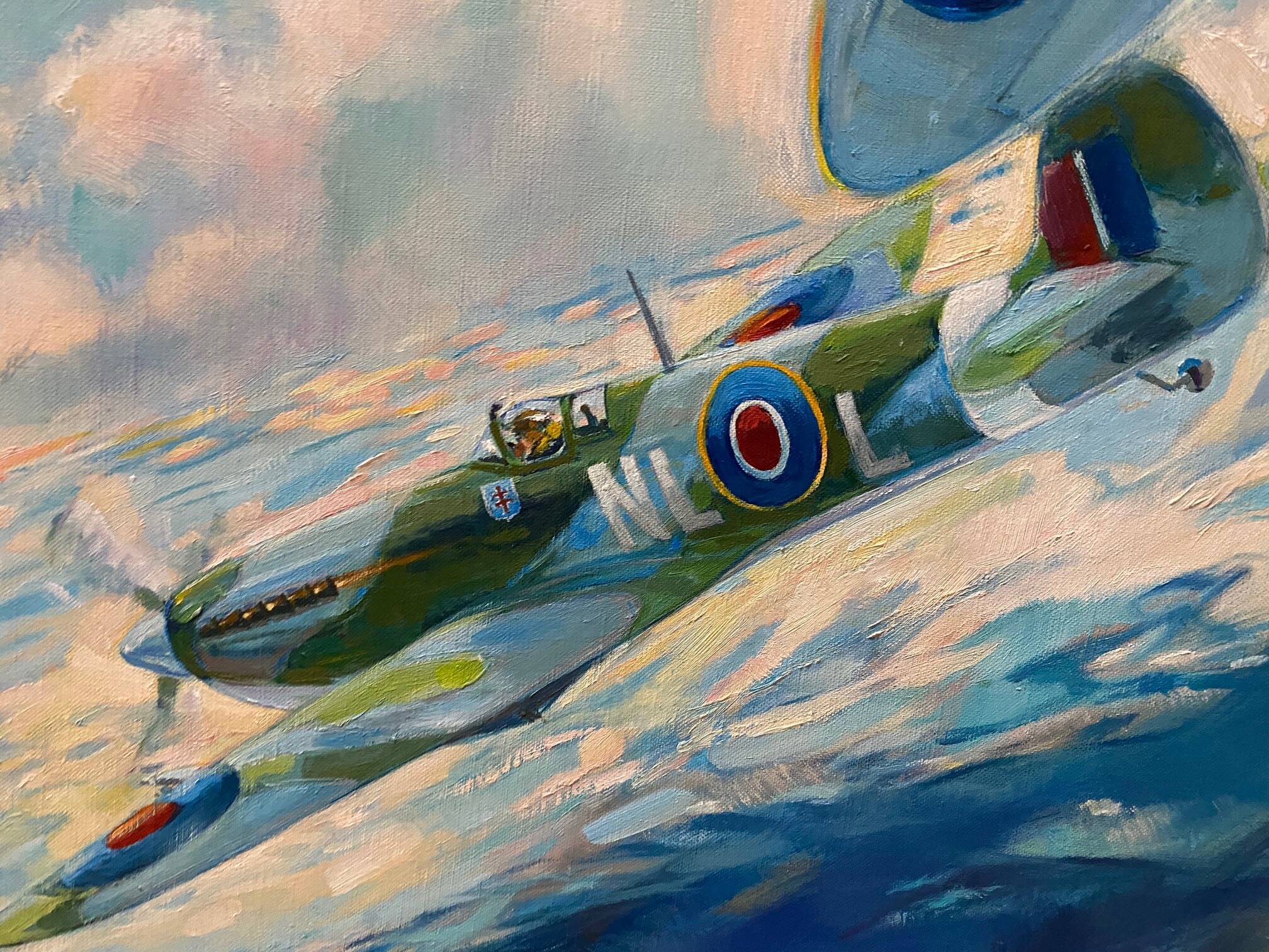 Spitfire aircraft painting by Lengelle