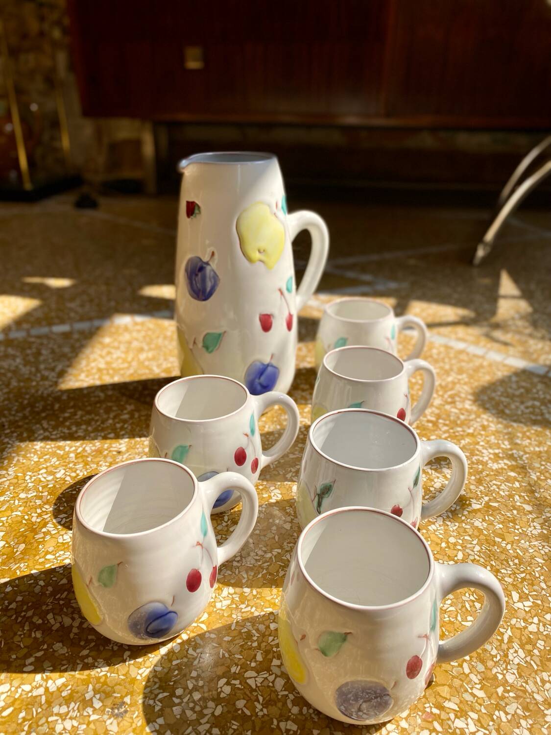 Service à jus en céramique signé Hans Wagner (HWL) 1960/70