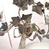 2 large metal leaf wall lights from the 70s and 80s