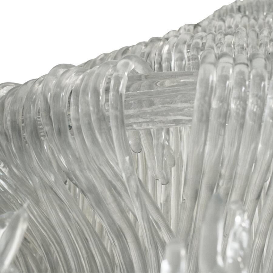 Rare and Sculptural Contemporary Italian Suspension in Light White - Chandelier