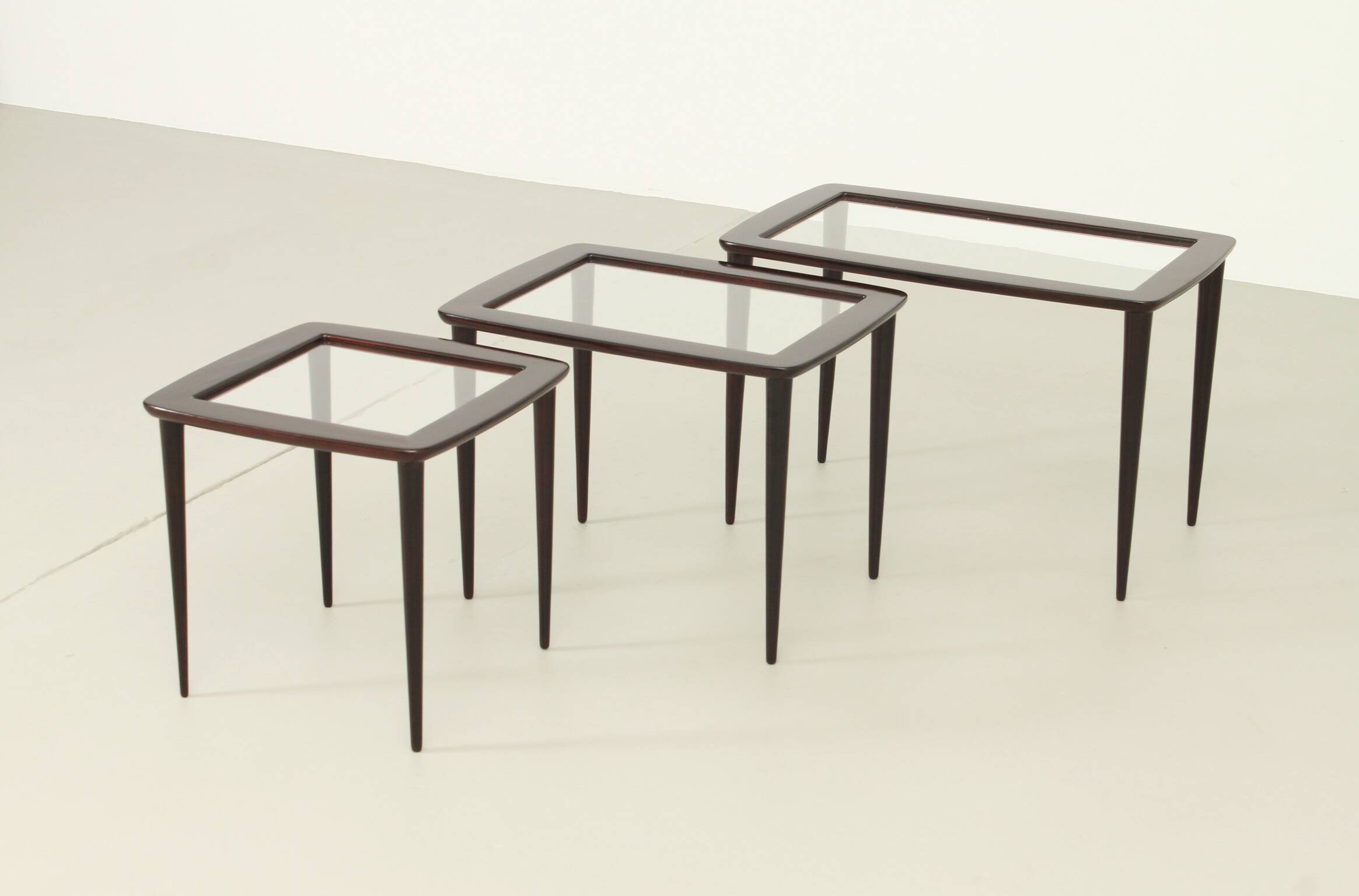 Set of nesting tables by Ico Parisi for De Baggis, Italy, 1955.