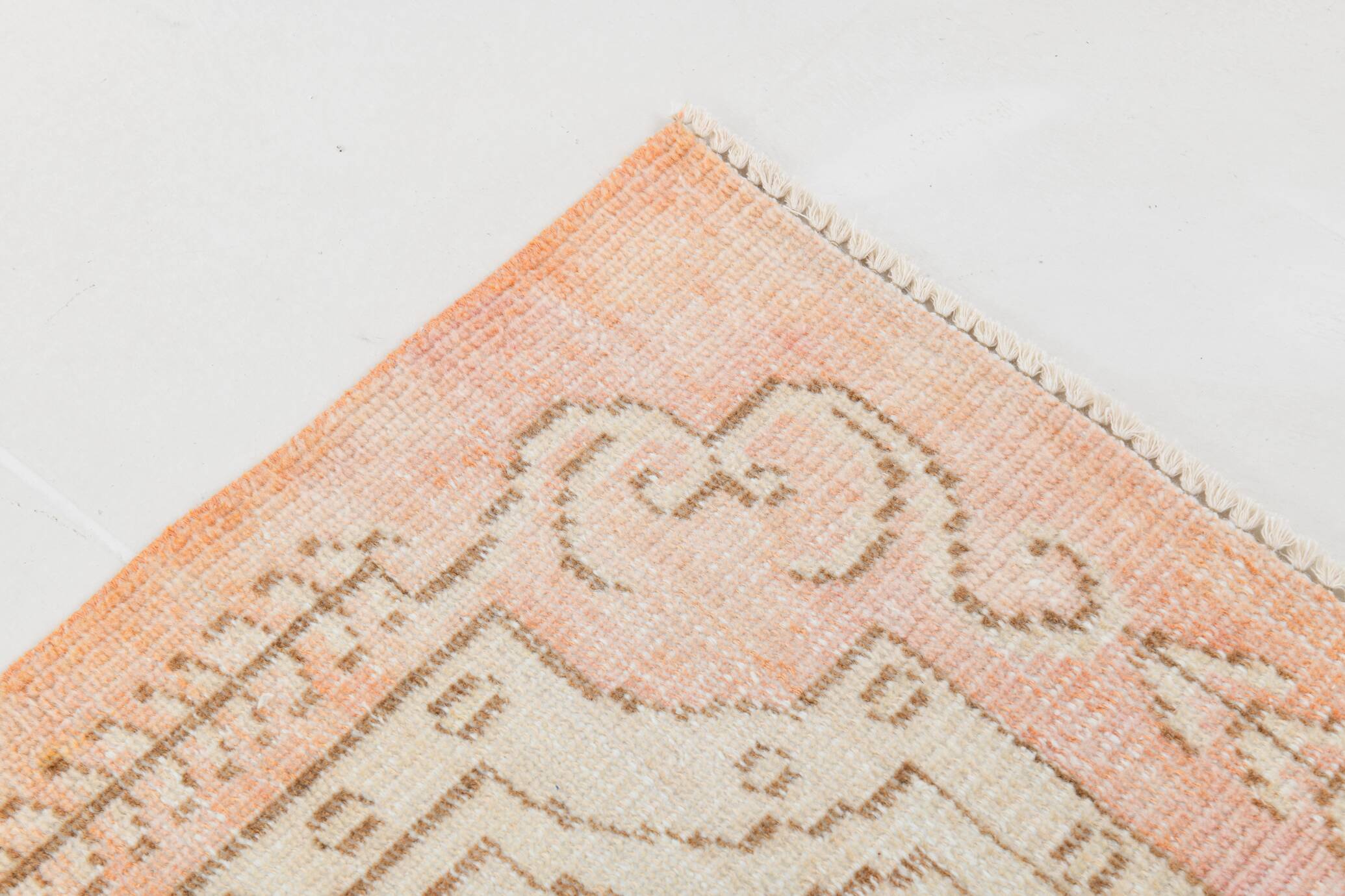 5x8 Soft Geometric Style Handmade Vintage Rug, 156x241 Cm