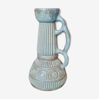 Polychrome enamelled stoneware vase by Dubois - Belgium - art deco