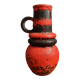 Scheurich vase model 428-26 red and black west germany pottery