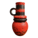 Scheurich vase model 428-26 red and black west germany pottery