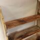 Patinated wooden shelf
