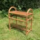 Vintage rattan and bamboo magazine rack