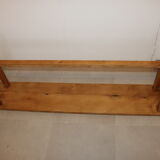 2 light oak benches