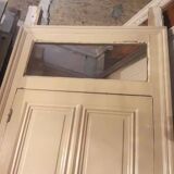 Haussmannian door 83x220.5cm with an old glazed transom frame.