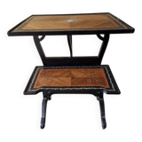 Maison Alphonse Giroux - Table, mute or writing server with 2 low shelves