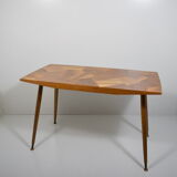 Wooden mosaic table vintage 1950-60