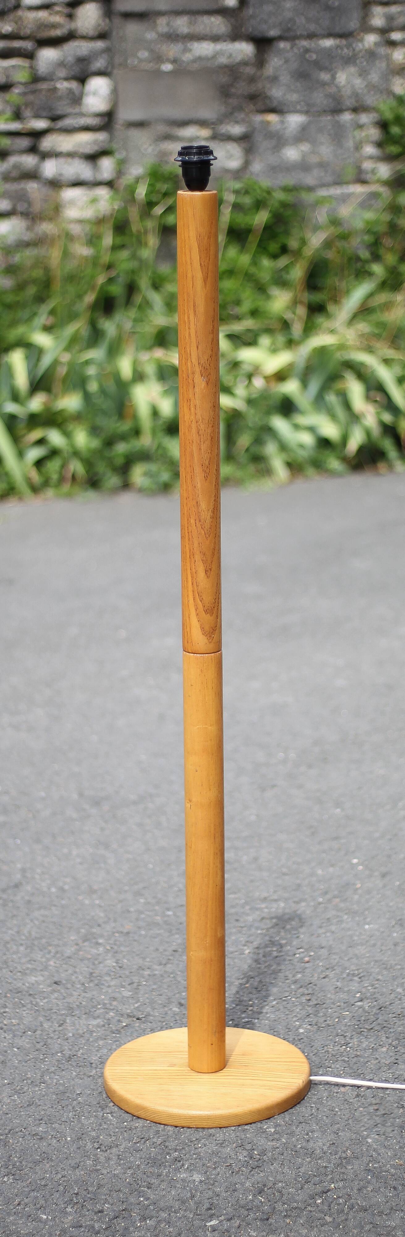 Vintage fir wood floor lamp, floor lamp, wooden lamp