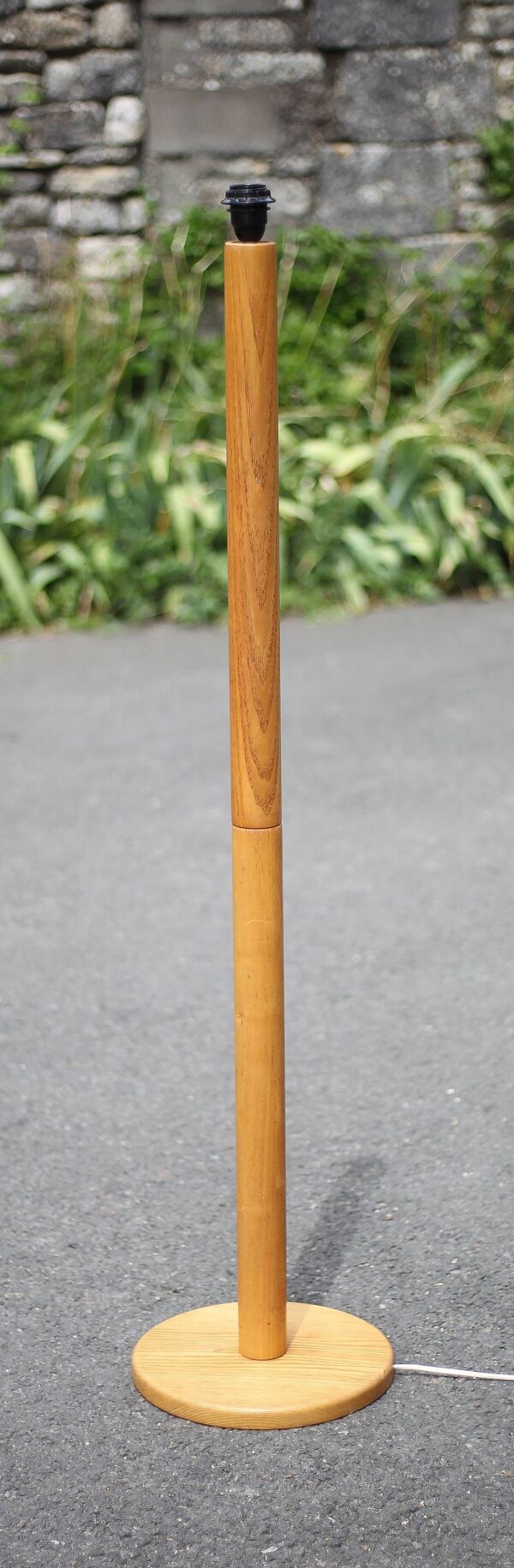 Lampadaire bois vintage sapin, lampe de plancher, lampe bois