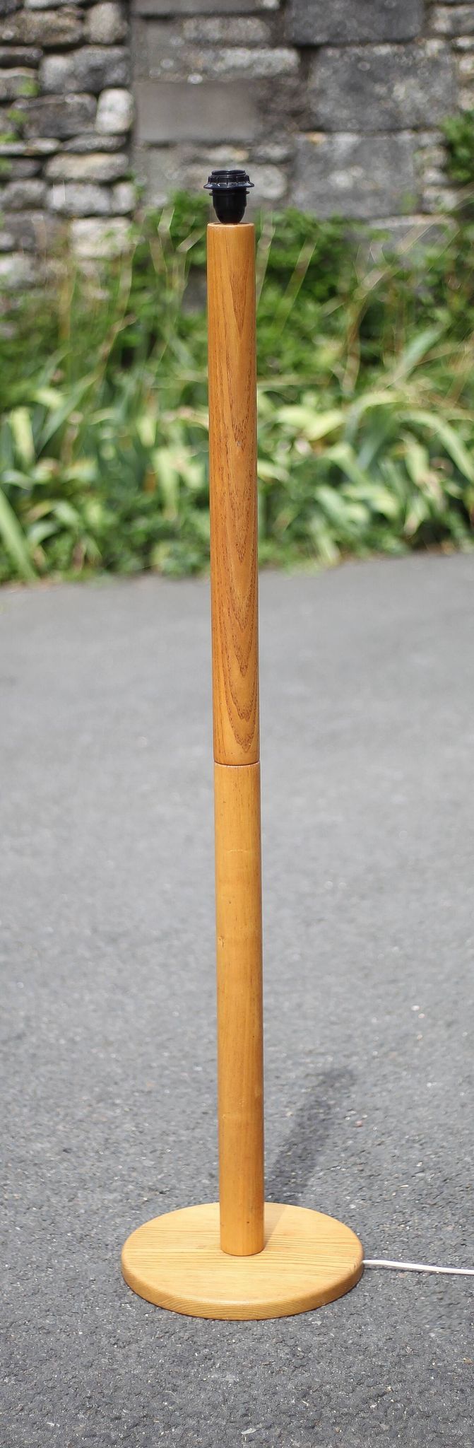 Vintage fir wood floor lamp, floor lamp, wooden lamp