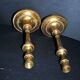 Set of 2 antique baluster candle holders in bronze – Pair of 19th-century beaded gadrooned candlesticks.