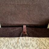 Vintage velvet armchair armrests fins