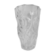 Transparent faceted crystal vase