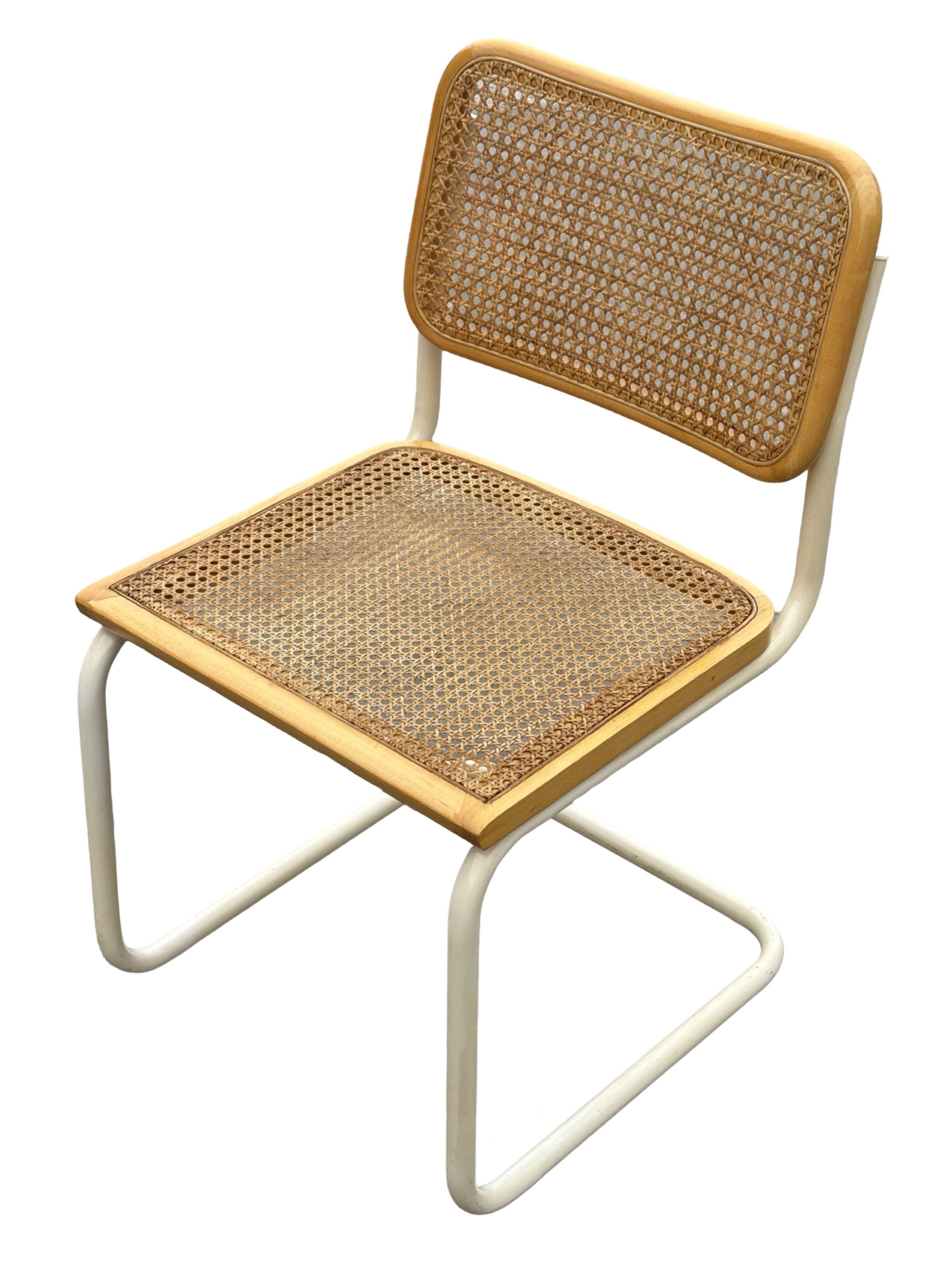 Set of 4 Cesca b32 model chairs in by Marcel Breuer Design