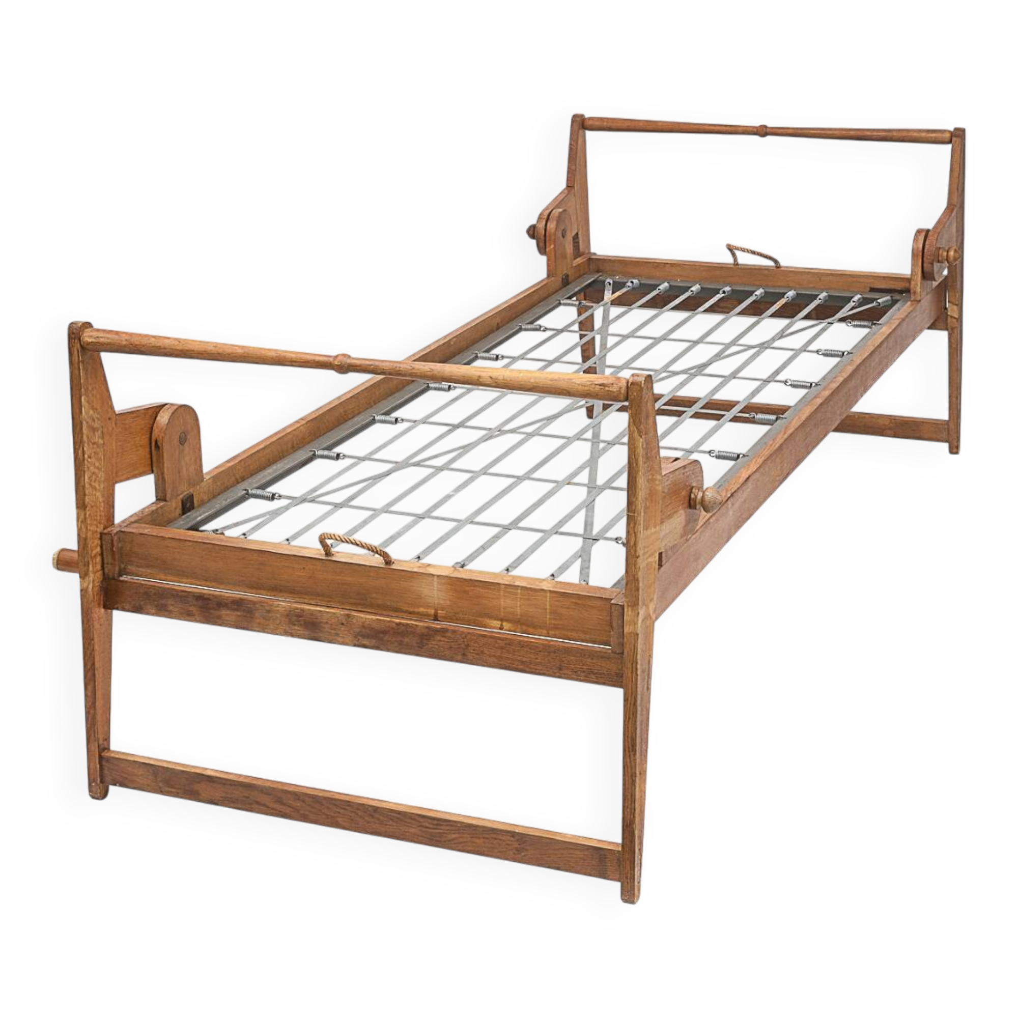 Antique folding daybed by Guillerme and Chambron