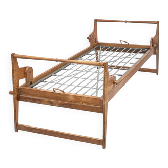 Antique folding daybed by Guillerme and Chambron