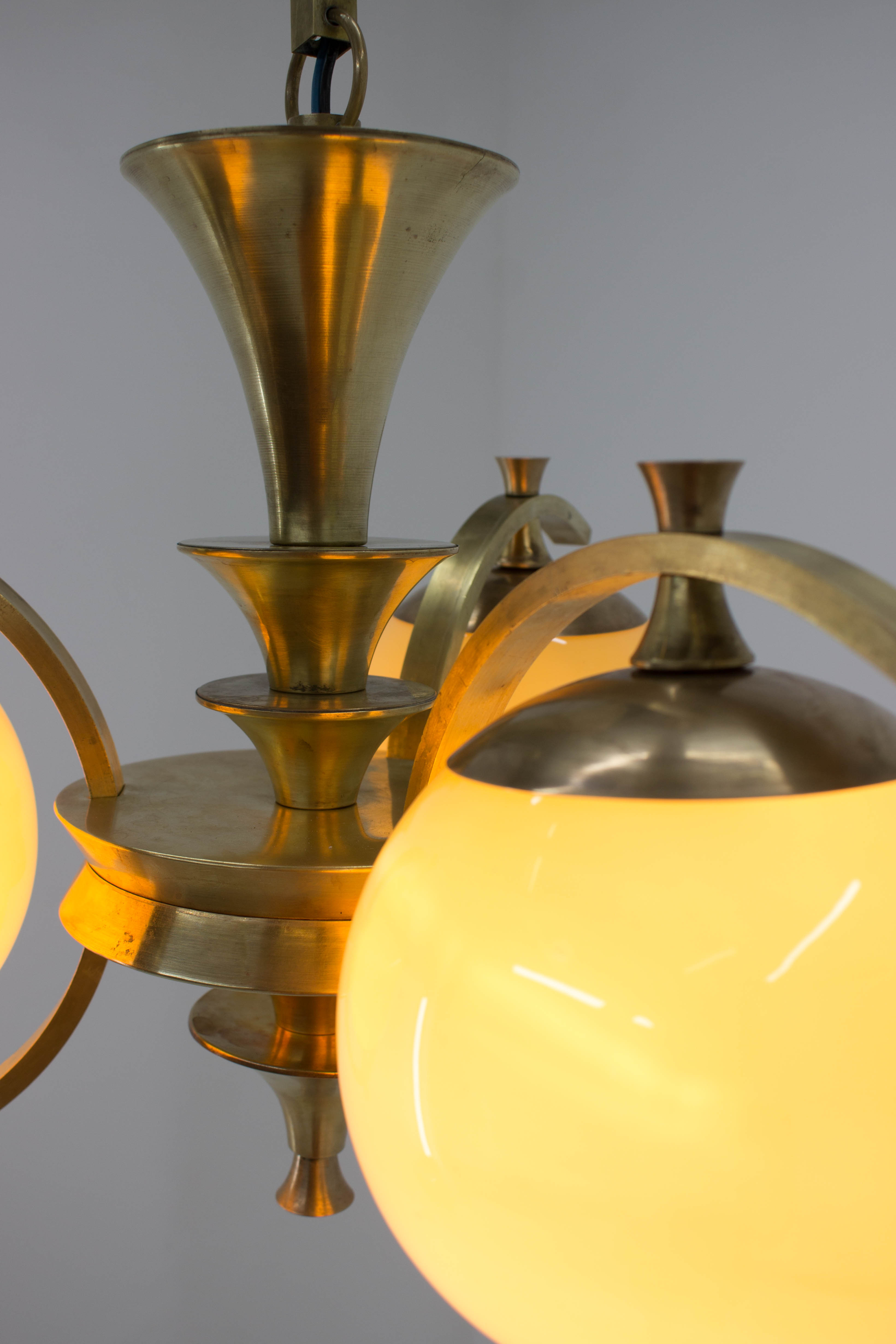 Brass chandelier, 1920s