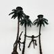 Chandelier "singe" en bronze patiné, 1970s