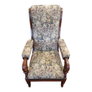 voltaire acajou à crémaillère