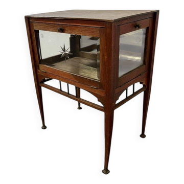 Meuble à thé/vitrine/étagère vintage en bois