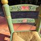 Chaise enfant bois et paille vintage