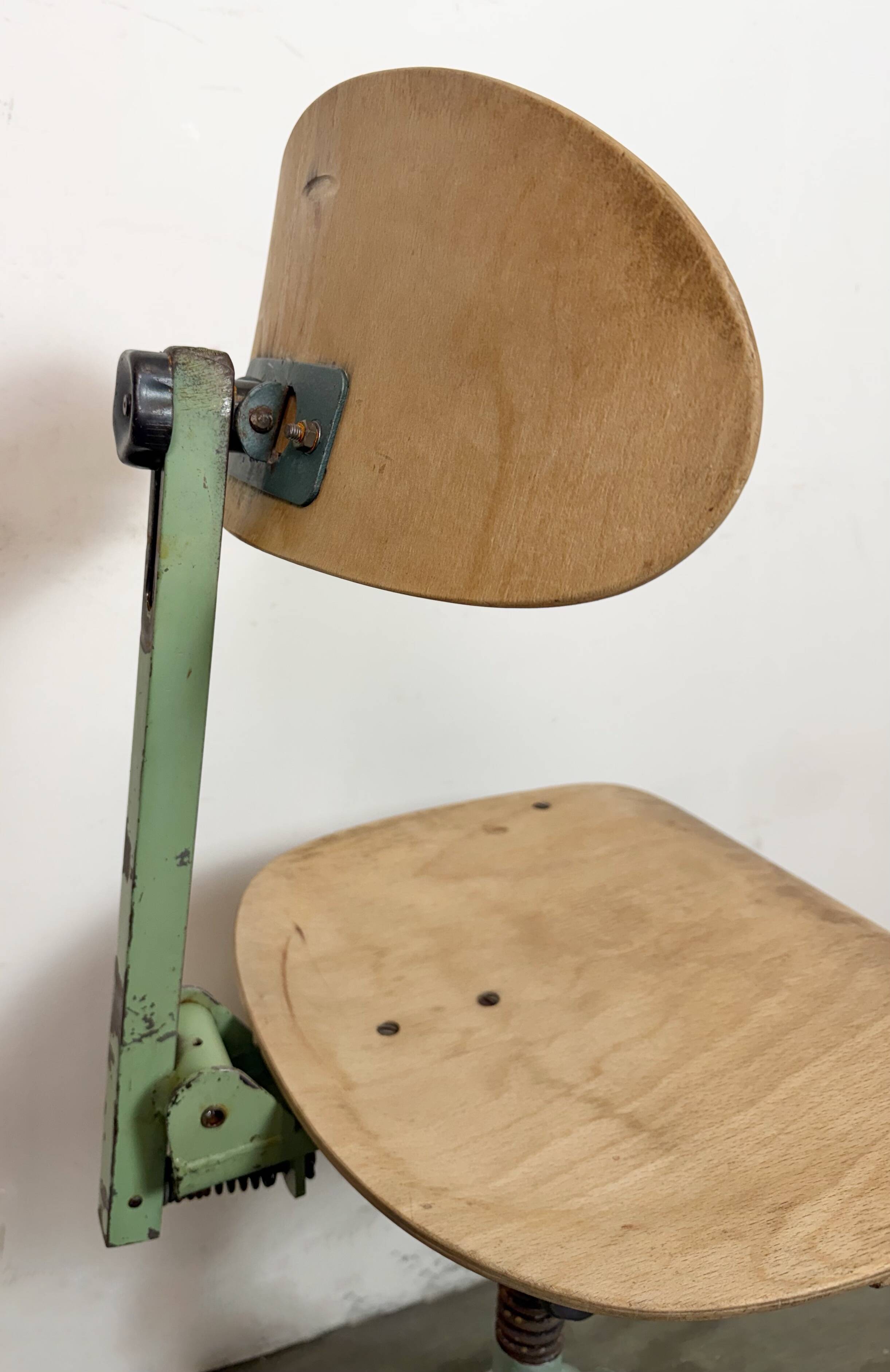 Green Industrial Workshop Chair, 1950s