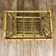 Rattan coffee table and vintage glass
