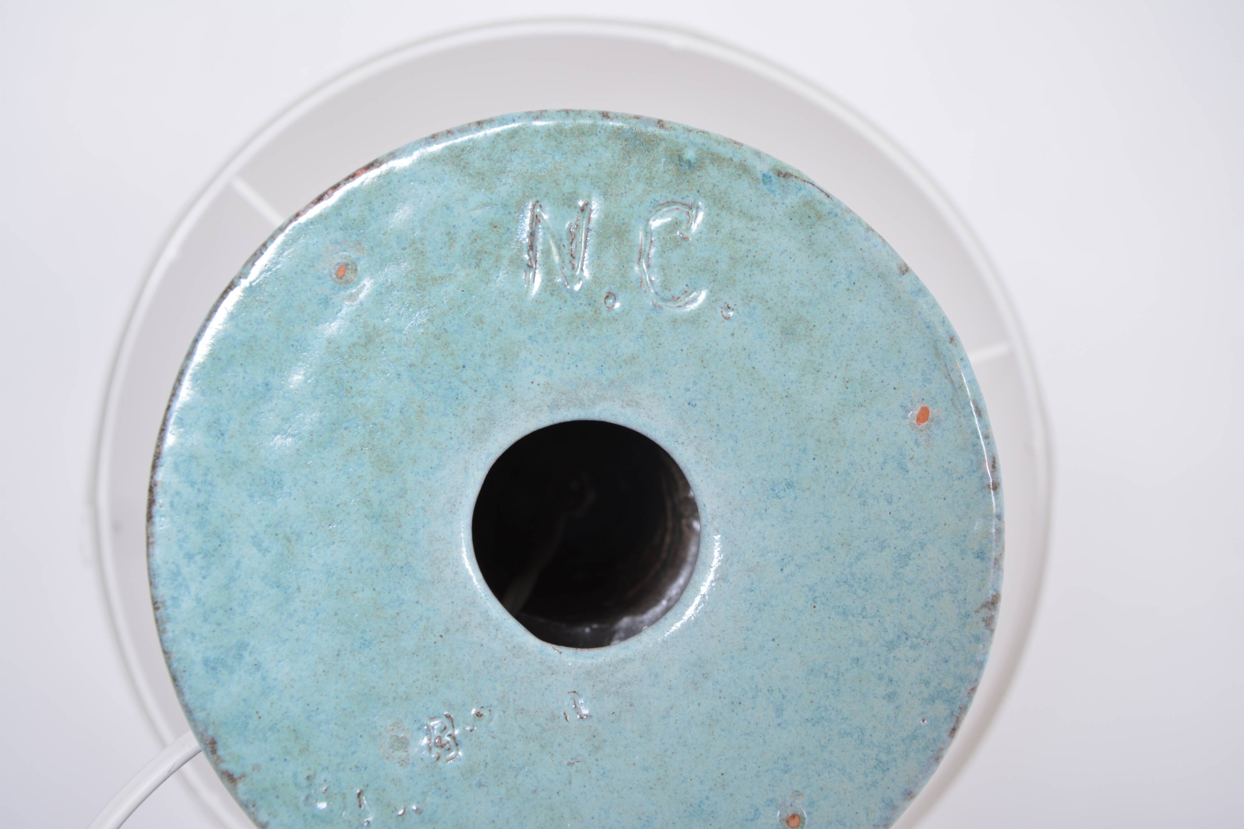 Handmade Danish Mid-Century Modern Ceramic Table Lamp