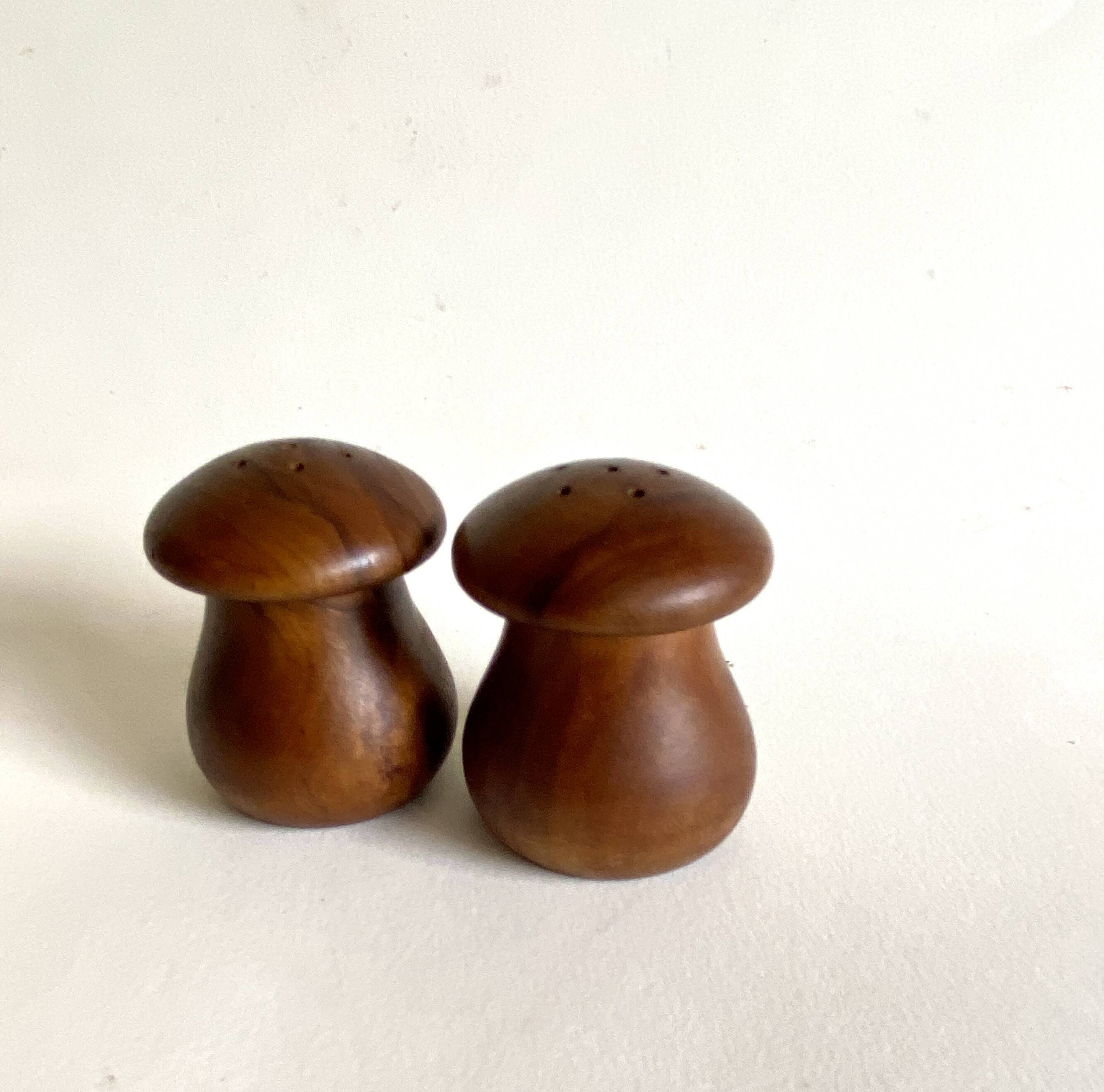 Salt and pepper shakers, wood