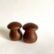 Salt and pepper shakers, wood