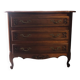 Commode 3 Tiroirs Noyer et Laiton