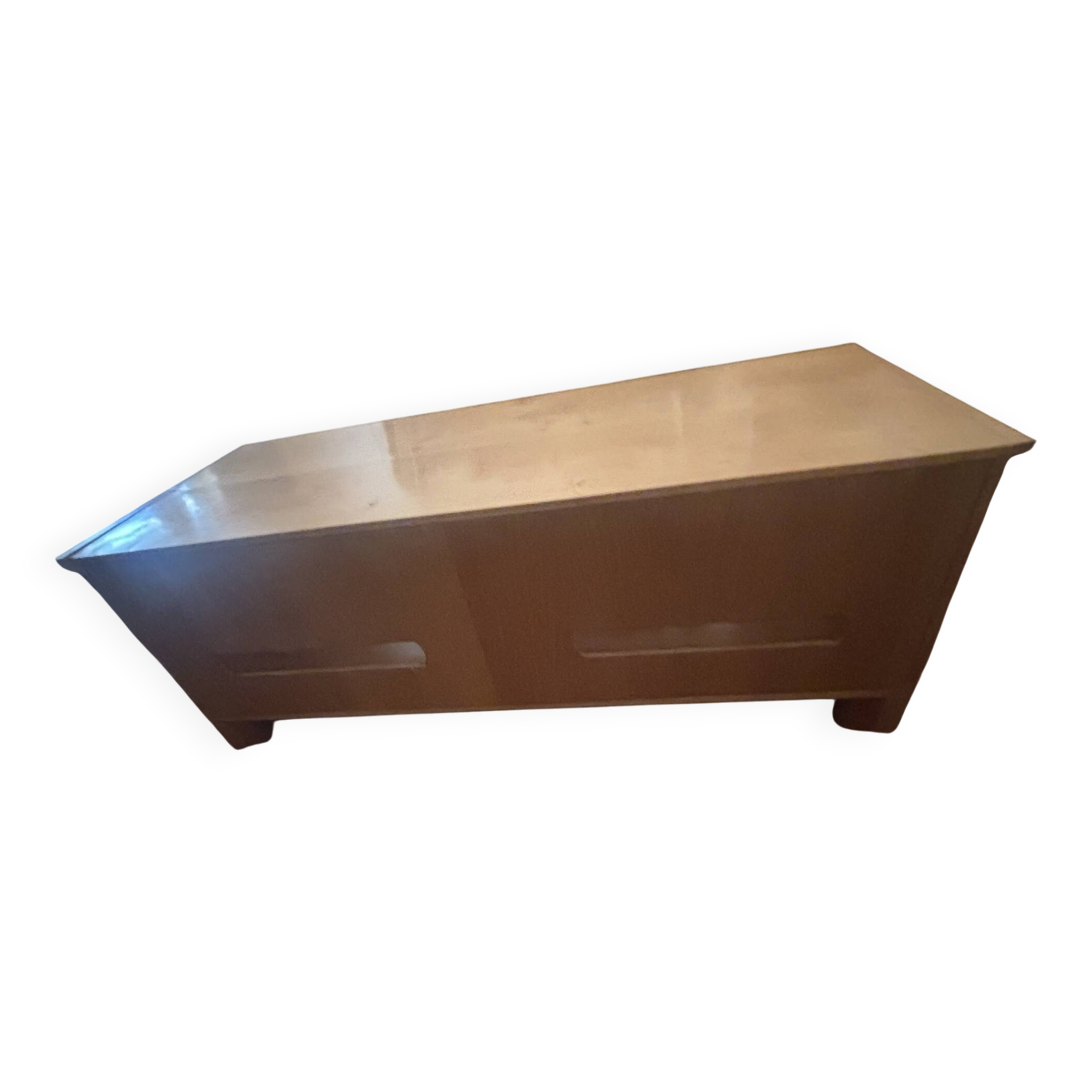 Solid sycamore hi-fi furniture in Art Deco style