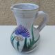 Small pitcher decoration thistles