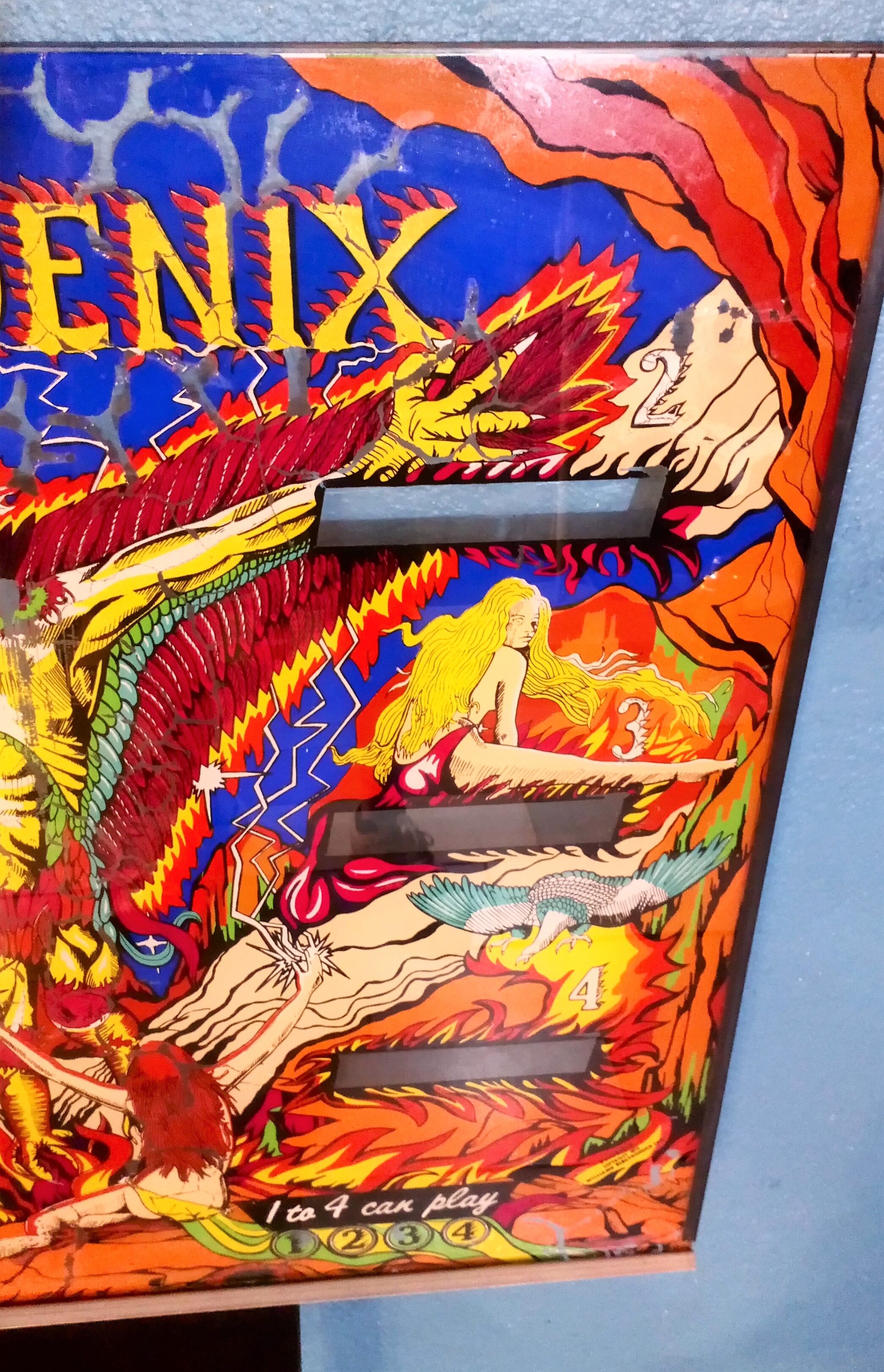 Pinball plate "Phoenix" Williams 1970s