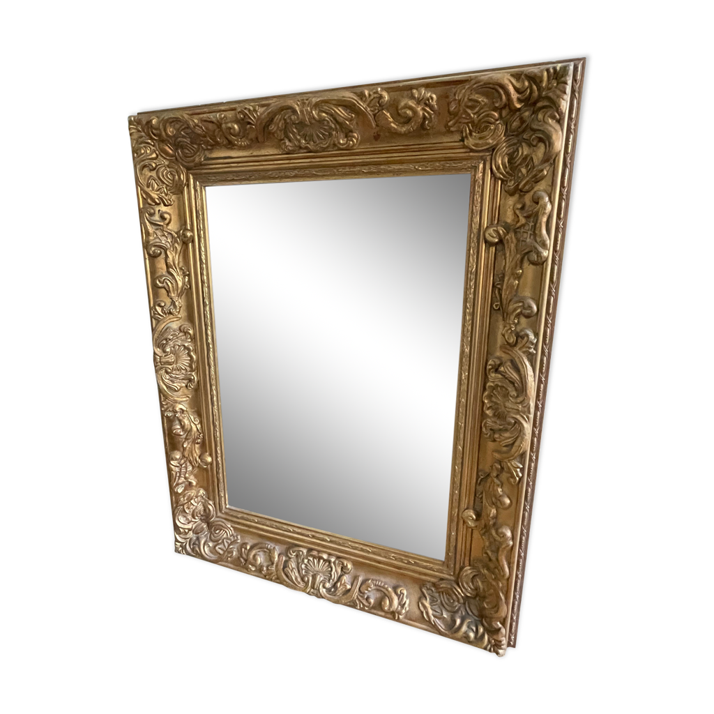 Grand miroir Louis Philippe doré ancien
