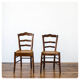 4 old flying chairs with natural canning seat