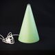 Lampe Teepee XL en verre opalin vert design Vintage 90s