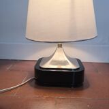 Silver-plated metal table lamp by Jean Curti, 1970