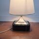 Silver-plated metal table lamp by Jean Curti, 1970