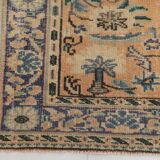 6x9 Peach & Navy Blue Classic Turkish Rug, 180x275Cm