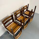 Lot de 6 chaises palissandre forme géométriques design italien 1960