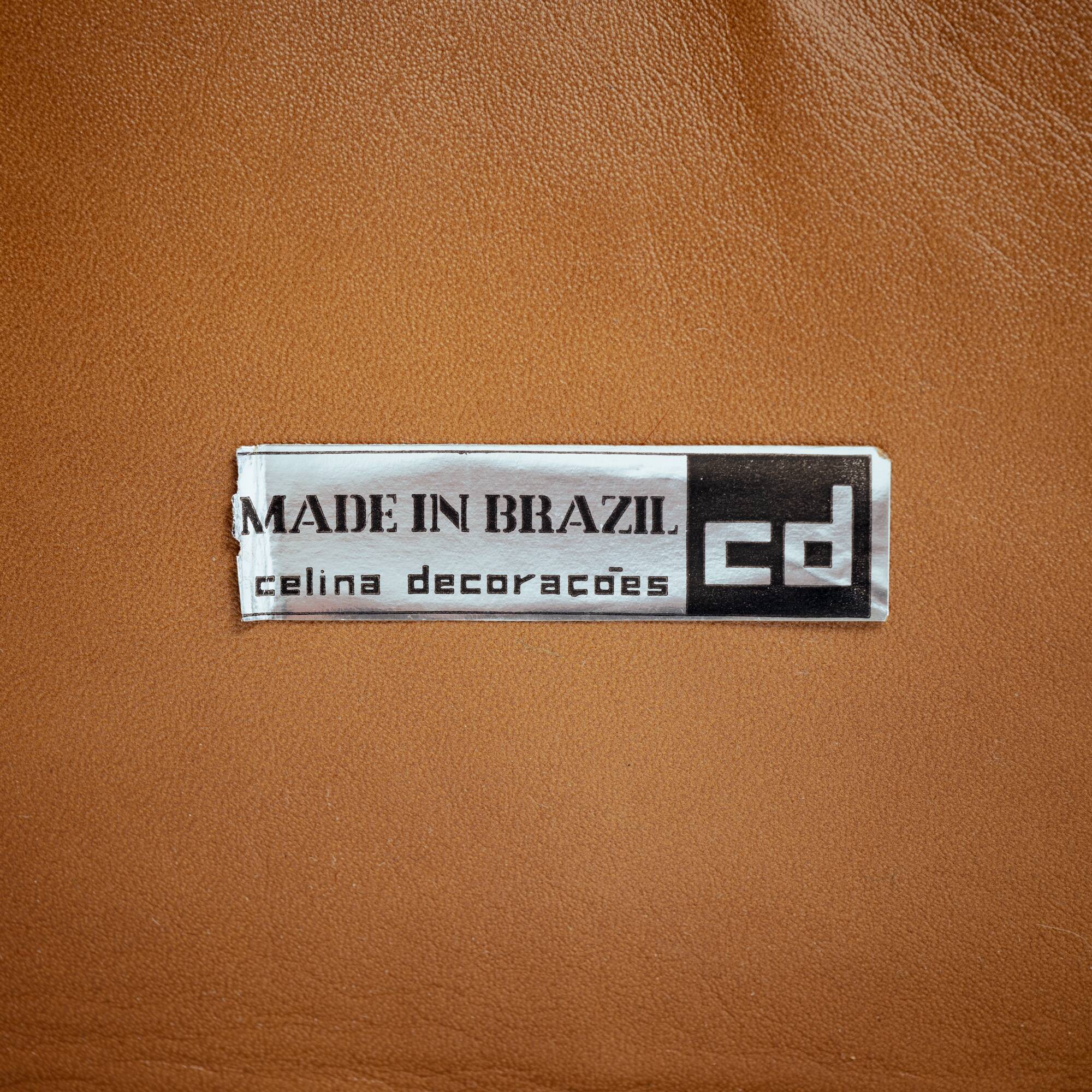 Armchair in Jacaranda Wood and Leather by Celina Decorações, Brazil, 1950s