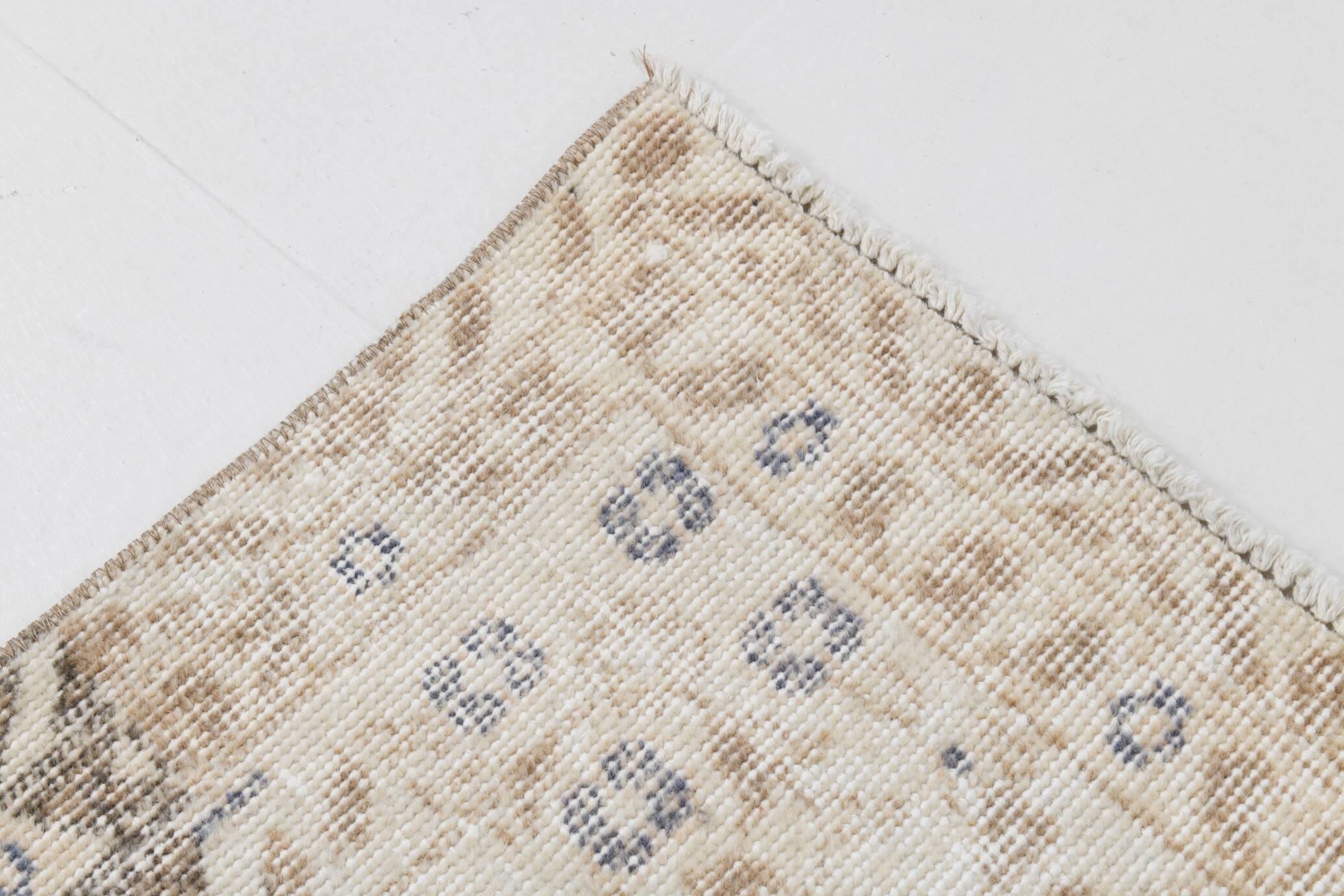 7x10 Vintage Beige Floral Vintage Persian Area Rug, 204x313 Cm