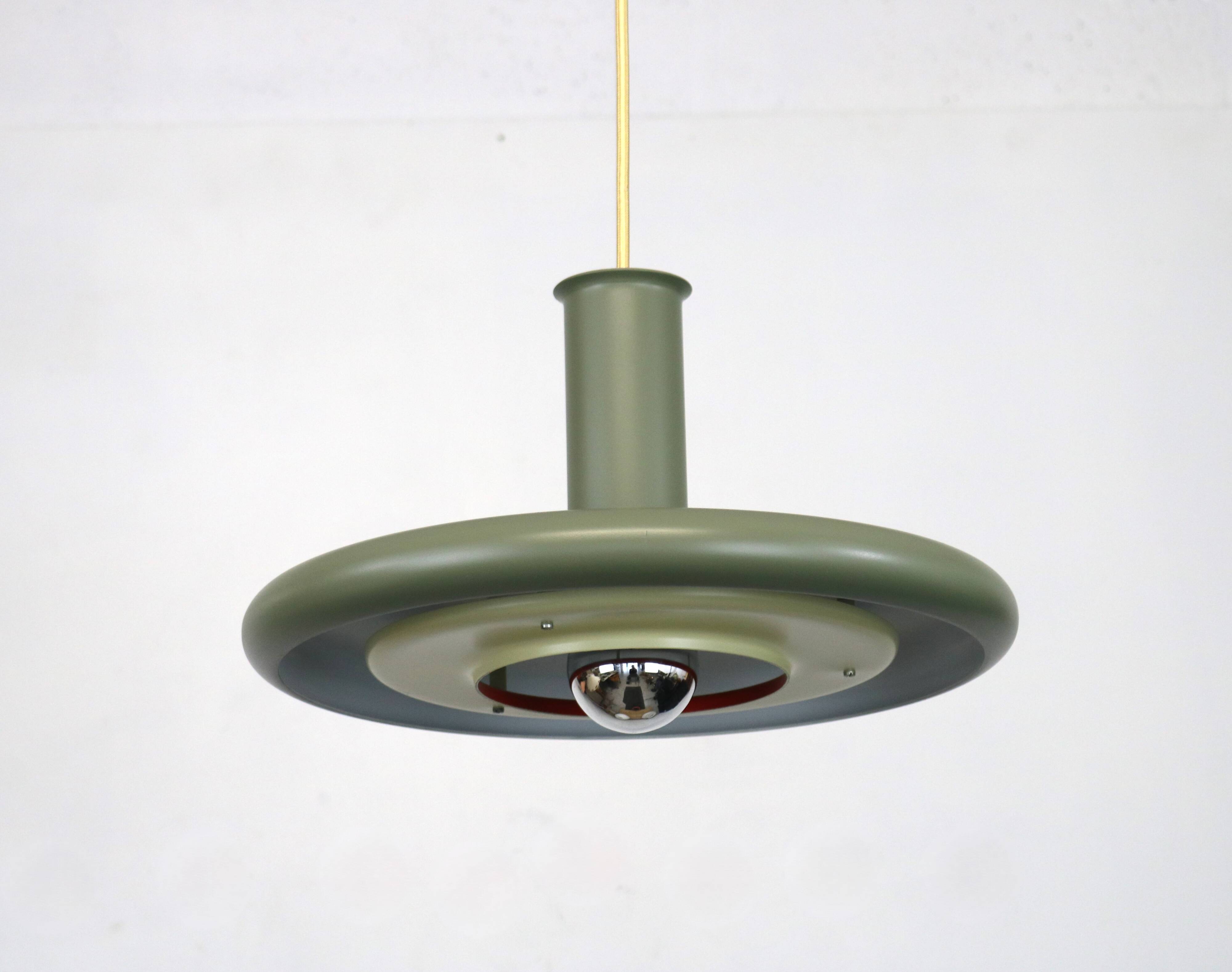 Superbe lampe design vintage Fog & Morup - modèle Optima vert - conçue par Hans Due