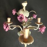 Lustre en fer forgé fleurs