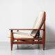 Brazilian modernist sofa cream leather Jean Gillon